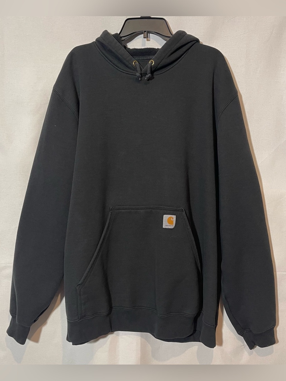 Carhartt Black Pullover Hoodie with Logo Patch